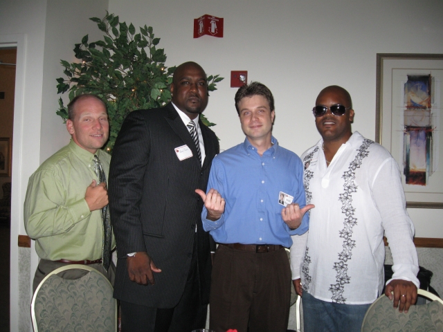 Paul, Ken, Mark with Lenny Kravitz (Mike Cobb)!